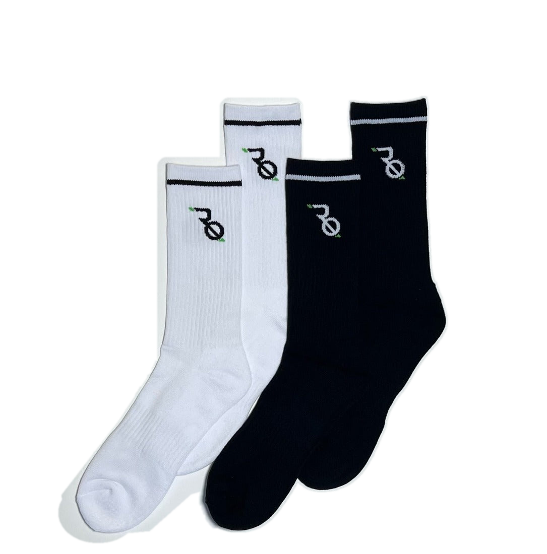 Athletic Socks black and white pairs on transparent background