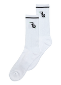 Refined Qualities white athletic socks on a clean transparent background